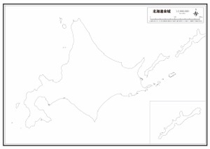 北海道 市区町村名 の白地図 ラクして 楽しい 楽地図