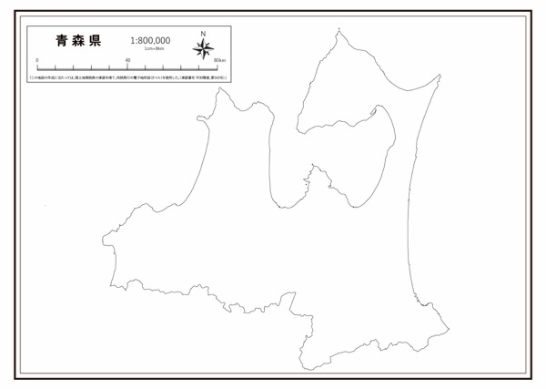 栃木県 県域のみ の白地図 ラクして 楽しい 楽地図