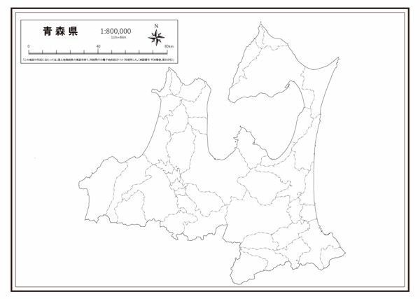 埼玉県 行政界 の白地図 ラクして 楽しい 楽地図