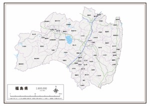 岩手県 行政界 の白地図 ラクして 楽しい 楽地図