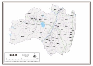 山形県 県域のみ の白地図 ラクして 楽しい 楽地図