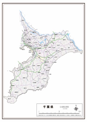 山梨県 市区町村名 の白地図 ラクして 楽しい 楽地図
