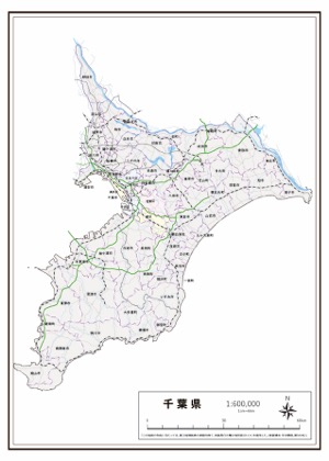 岐阜県 県域のみ の白地図 ラクして 楽しい 楽地図