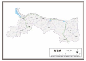山口県 県域のみ の白地図 ラクして 楽しい 楽地図