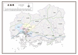 山口県 県域のみ の白地図 ラクして 楽しい 楽地図