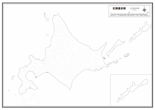 北海道 行政界 の白地図ダウンロード ラクして 楽しい 楽地図