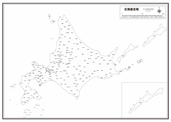 北海道 市区町村名 の白地図ダウンロード ラクして 楽しい 楽地図