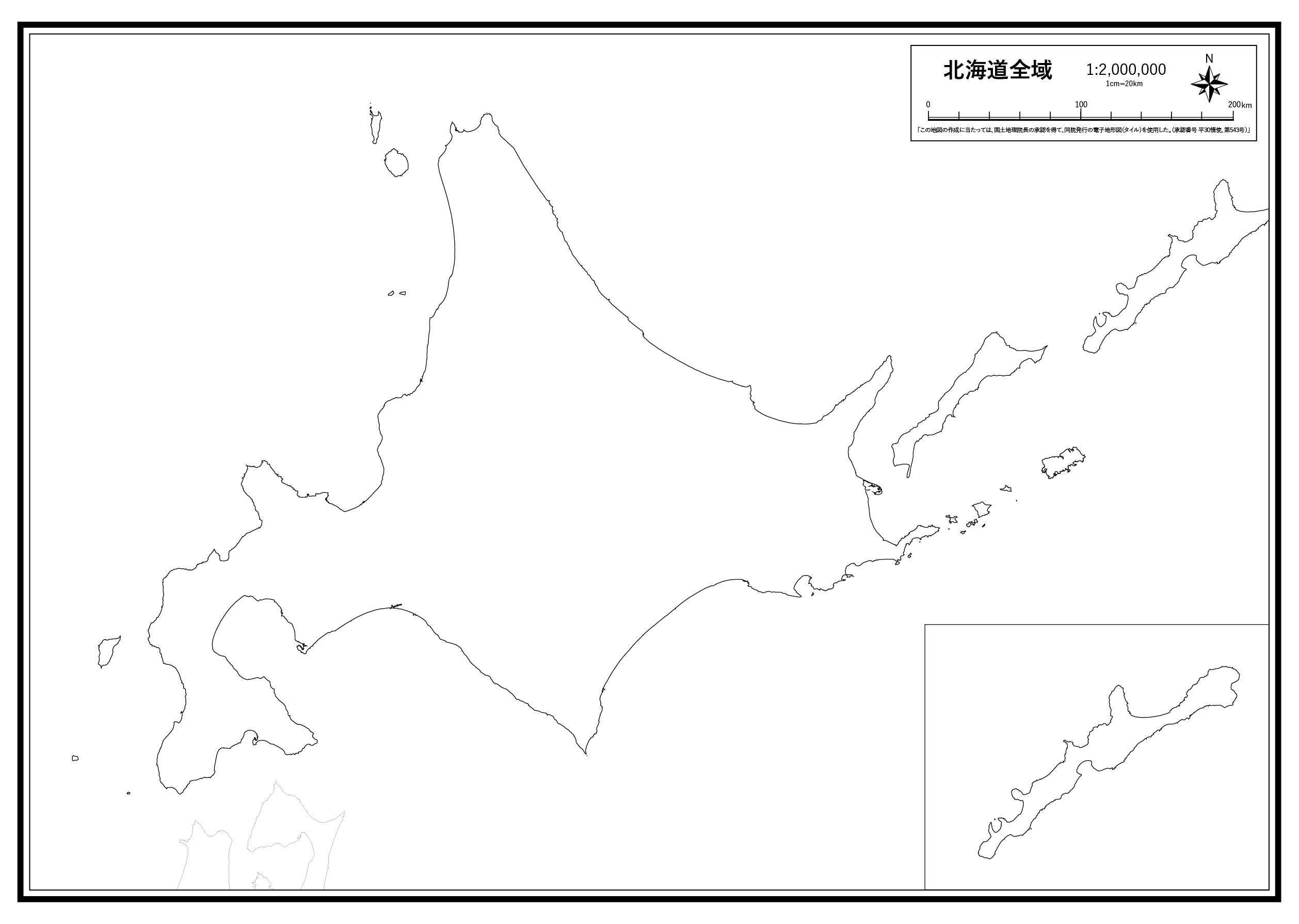 北海道地方 楽地図 日本全国の白地図ダウンロードサイト