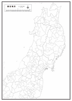 東北地方 楽地図 日本全国の白地図ダウンロードサイト