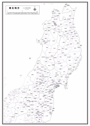 東北地方 楽地図 日本全国の白地図ダウンロードサイト