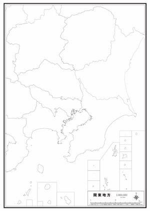 関東地方 楽地図 日本全国の白地図ダウンロードサイト