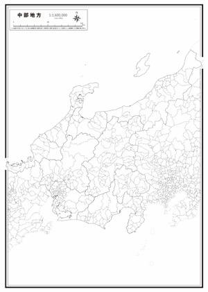 中部地方 楽地図 日本全国の白地図ダウンロードサイト