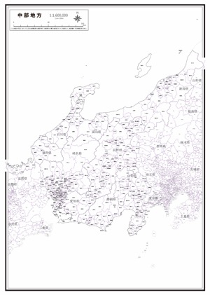 中部地方 楽地図 日本全国の白地図ダウンロードサイト