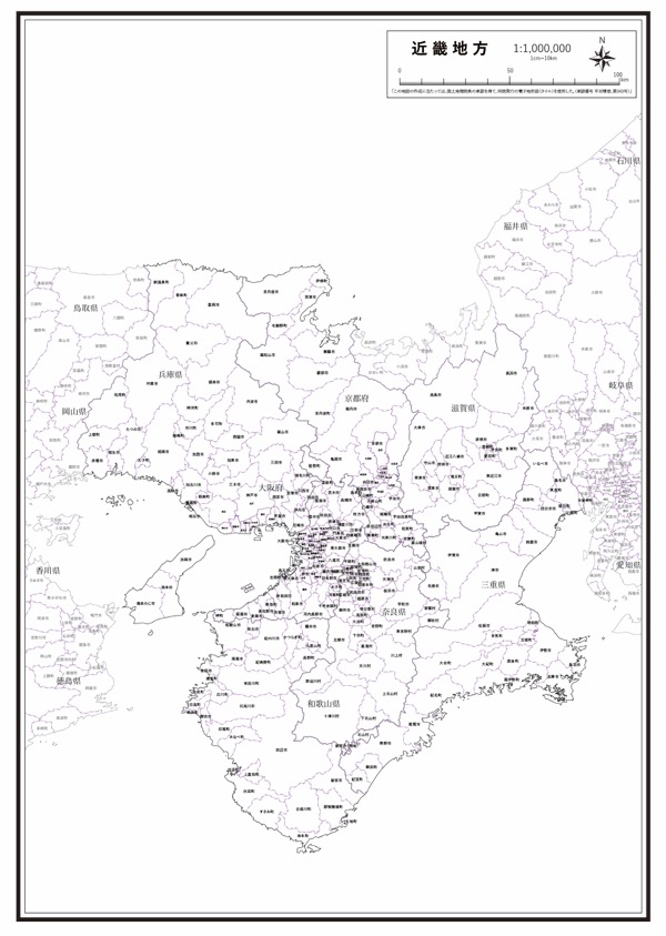 近畿 市区町村名 の白地図ダウンロード ラクして 楽しい 楽地図