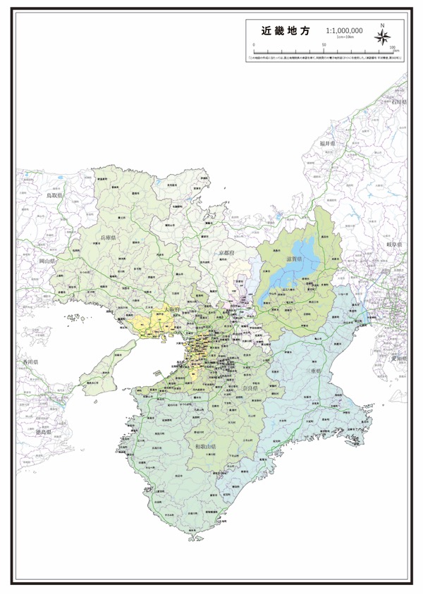 近畿地方 高速道路 の白地図 ラクして 楽しい 楽地図