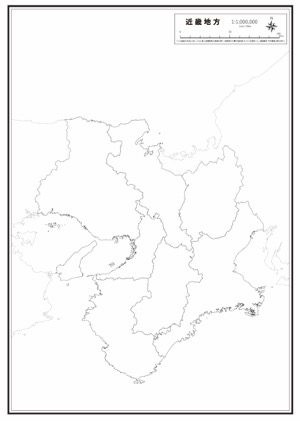 近畿 県域 の白地図ダウンロード ラクして 楽しい 楽地図