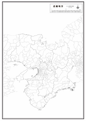 近畿 行政界 の白地図ダウンロード ラクして 楽しい 楽地図