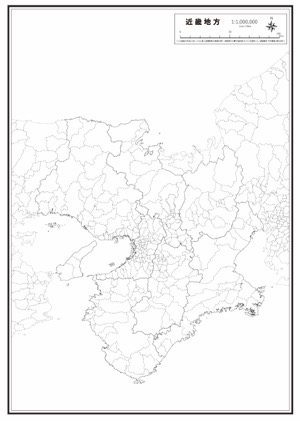 近畿 市区町村名 の白地図ダウンロード ラクして 楽しい 楽地図