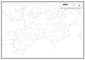 四国 行政界 の白地図ダウンロード ラクして 楽しい 楽地図